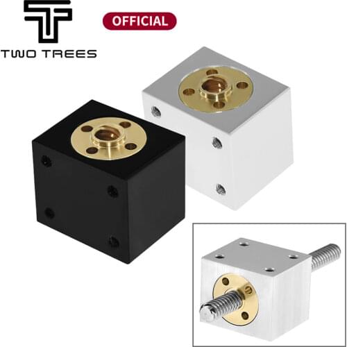 T8 Screw Nut Conversion Seat 3D Printers Parts T8 Trapezoidal Nuts Lead Screw Housing Mounting Bracket Aluminum Block