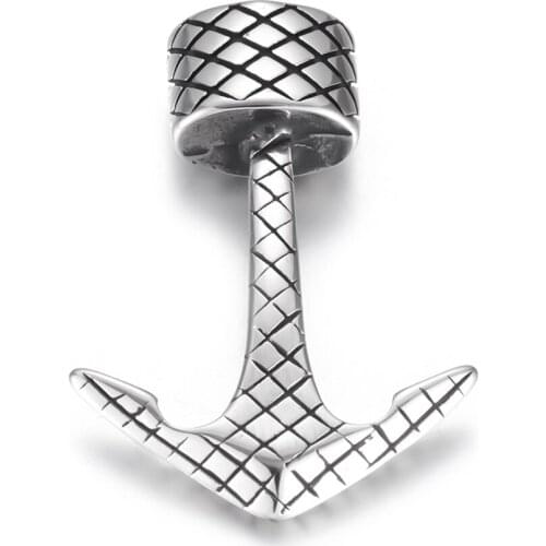 Stainless Steel Anchor Hook Polished Netted Connector Hole 10x5mm Bracelet Closure DIY Accessories Jewelry Making