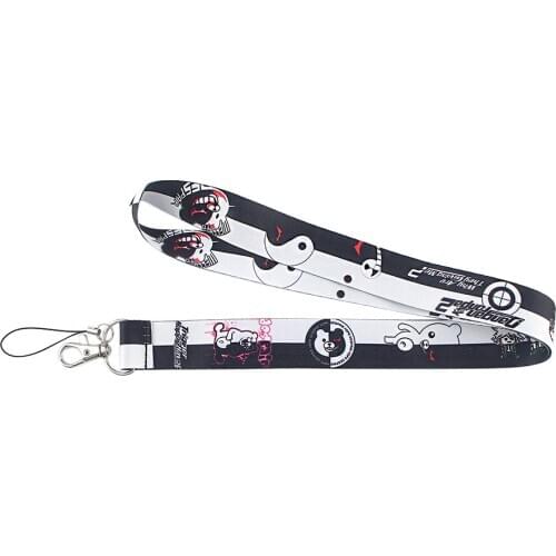 ZF2138 1pcs Cartoon Icons Style Anime Lovers Key Chain Lanyard Neck Strap For USB Badge Holder DIY Hang Rope