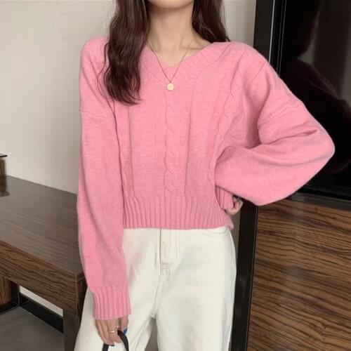 Ladies Knitted Sweater Women Pullovers Spring Autumn Women Sweaters Pullover Soft Loose Top Knitwear Female