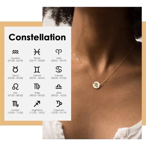 Visunion Fashion Jewelry Necklace Minimalist Custom Design Constellation Pattern Stainless Steel Jewelry Necklace for Women