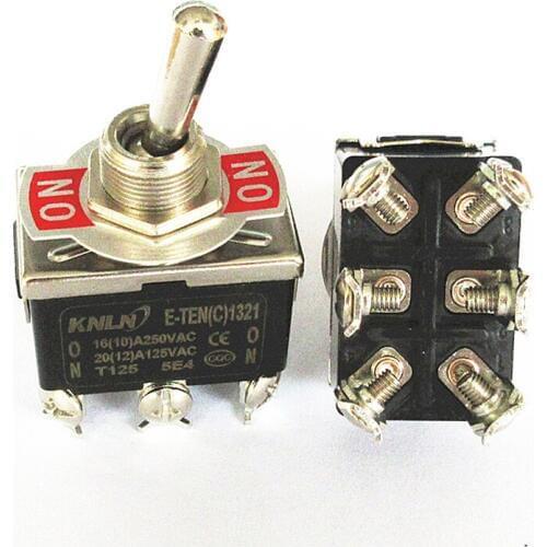 10A 250VAC 6 PIN ON-ON E-TEN1321 Toggle switch Rocker switch The power switch micro switch