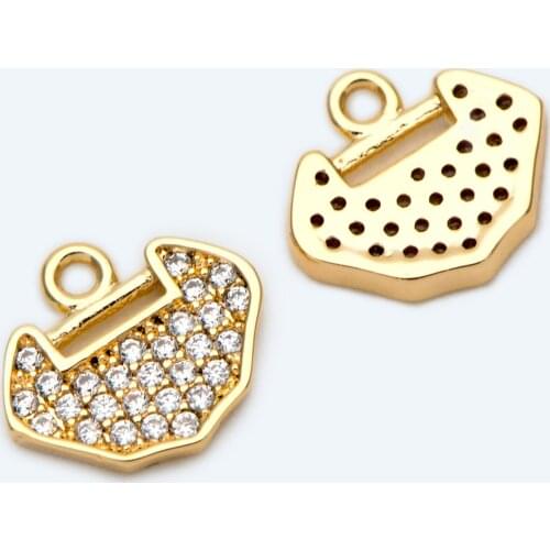 10pcs CZ Paved Tiny Chinese Auspicious Lock Charm, Lucky Charm, Earring Findings, Jewelry Making, Jewelry Supplies (GB-1739)