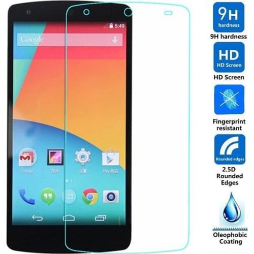 2PCS For LG For Google Nexus 5 Tempered Glass 9H Protective Film Explosion-proof LCD Screen Protector On For Nexus 5 E980