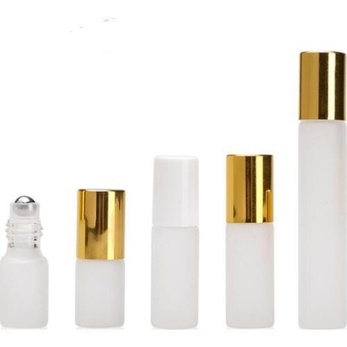 3ML 5ML 10ML Frosted Roll On Bottle Metal Rollerball Roll-on Bottle Essential Oil Fragrance Container LX5913