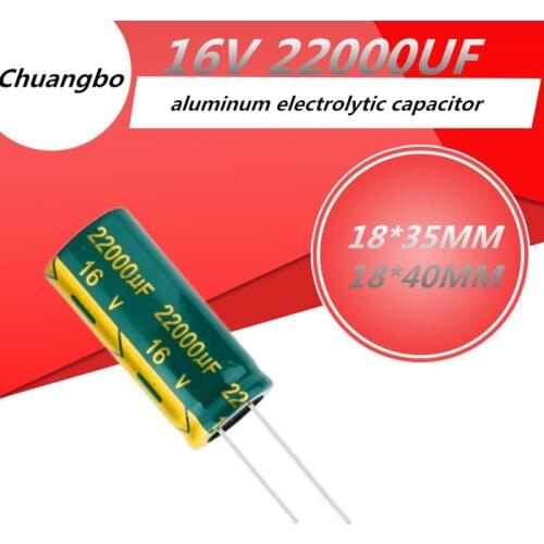 5PCS-20PCS 16V 22000UF 18*25 18*40 Low ESR/Impedance high frequency aluminum electrolytic capacitor size 18*35 18*40 22000UF 16V