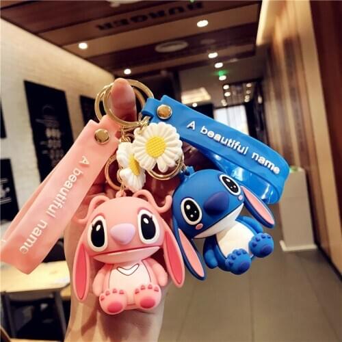 Disney cartoon doll accessories cute couple keychain doll bag pendant key chain small pendant small jewelry decoration toys
