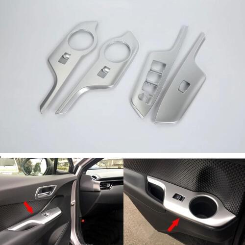 BBQ@FUKA ABS Door Handle Window Switch Button Lift Cover Trim Car Interior Accessories Fit for Toyota CHR C-HR 2016 2017 2018