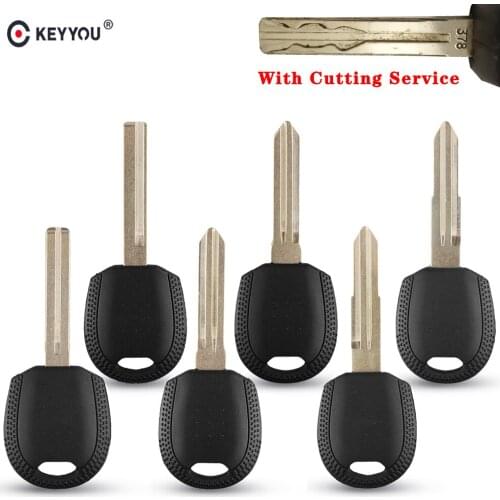KEYYOU Cutting Key Blade Car Transponder blank Key Shell Case For Kia Rio Cerato Picanto Spectra Sportage Sorento Forte