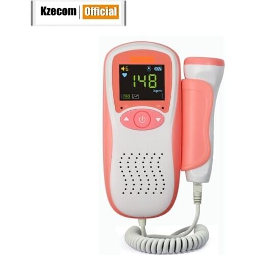 Kzecom Pregnant Fetal Doppler accurate Prenatal Heart Rate Monitor fetal Heartbeat Monitor Stethoscope