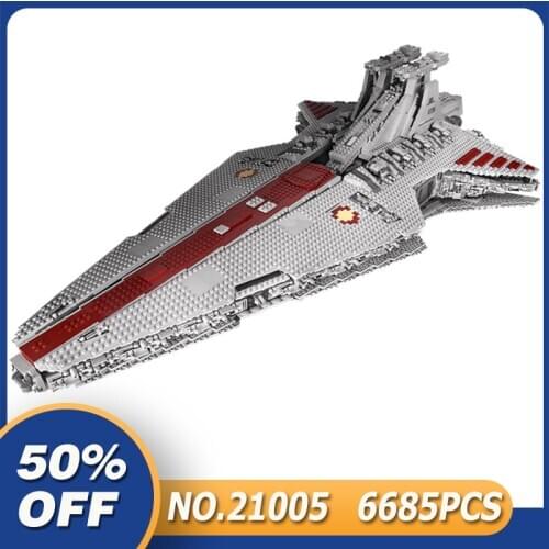 Mould King 21005 Venator-class Republic Attack Cruiser Compatible Star 05077 Buidling Blocks Bricks Educational Toy Gift