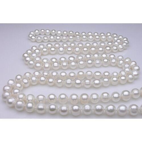 Hot-selling +++429 Counter genuine 10-11mm new sweater chain natural pearl necklace multilayer Long Necklace