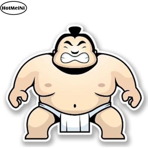 HotMeiNi 13cm x 10cm Strong Sumo Wrestler Vinyl Window Decal Car Aufkleber JDM Motorcycle Decoration Waterproof Car Sticker