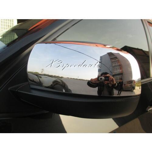 Chromed ABS Plastic 2PCS Side Door Mirror Cover For BMW X5 2008-2013