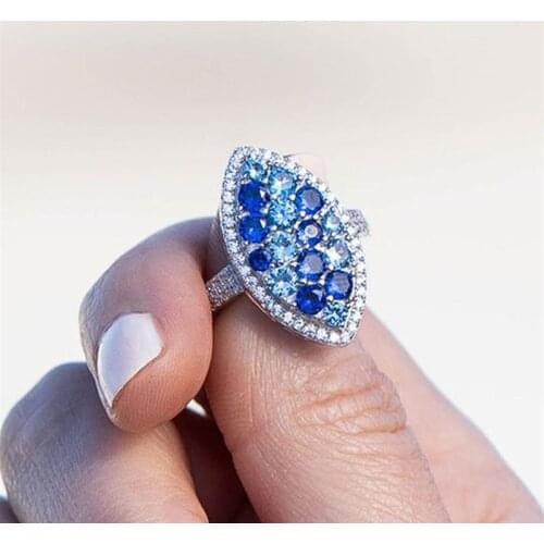 JK Fashion Marquise Shape Delicate Women Ring Micro Paved CZ Stone Female Dance Party Daily Wearable Finger Ring Jewelry