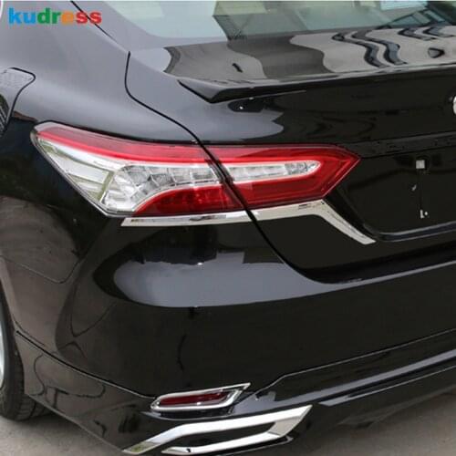 For Toyota Camry XV70 XV 70 LE XLE 2017-2020 Car Rear Lamp Strip Cover Trim Tail Lights Frame Decoration Auto Accessories 4pcs