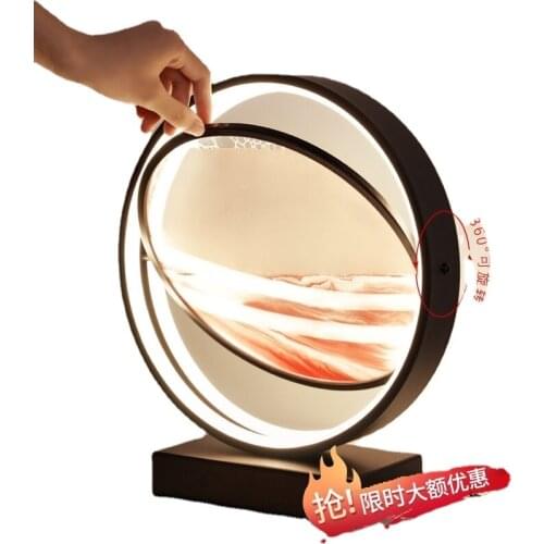 Table Lamp Bedroom Bedside Table Lamp Creative Modern and Simple Nordic Warm Romantic Fashion Home Sand Painting Ornament