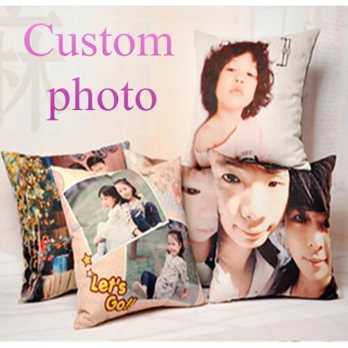 Customize Decorative Cushion Print Your Photo on Pillowcase Sofa Throw Pillows 45*45cm Wedding Gift Custom Photo for Cushion