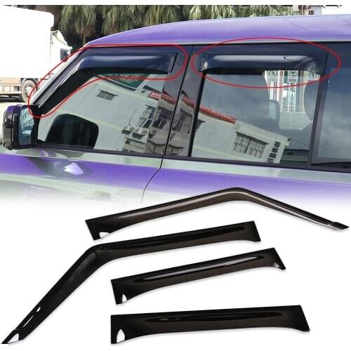 Brand New 1 Set Windows smoked Vent Visors Rain Guard Sun Shield Deflectors For Land Rover Defender 110 130 2020 Car Accessories