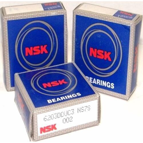 Original NSK deep groove ball bearing series 6203ZZ and 6203DDU
