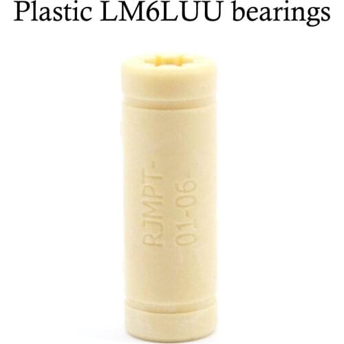 Plastic ball bearings LM6LUU/LM8UU 6mm RJMPT-01-06 RJMP-01-08 Linear Ball Bearing Bush Bushing for 3D printer CNC parts
