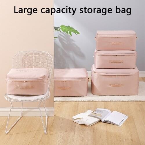 Portable Clothes Storage Bag Waterproof Collapsible Quilt Blanket Pillow Pouch Underwear Wardrobes Organizer Case Accessories