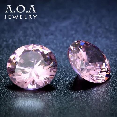 Supplies 8MM AAA+ Grade Cubic Zirconia Round Zircon DIY Jewelry Birthday Stone October Pink Tourmaline Crystal Accessories