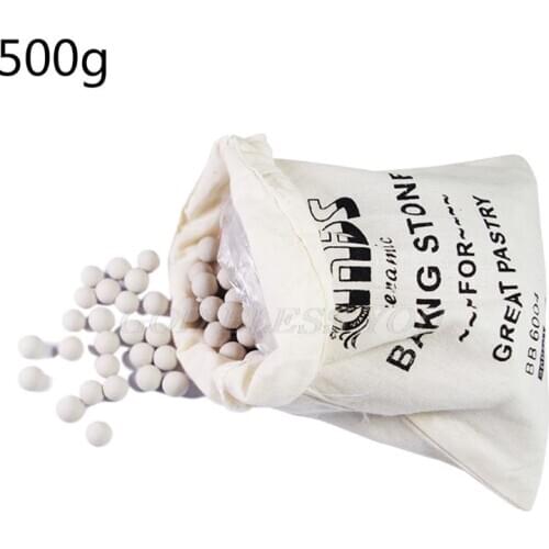 500g Cordierite Pie Baking Beans Beads Press Stone Weights with Storage Bag High Temperature Resistance Drop Shipping
