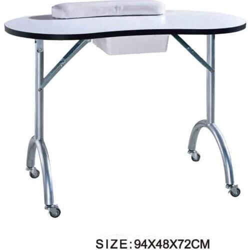 Manicure desk with vacuum cleaner Nail Art Table Spa Beauty Salon Equipment For Nails Foldable Nail Table+Storage bag