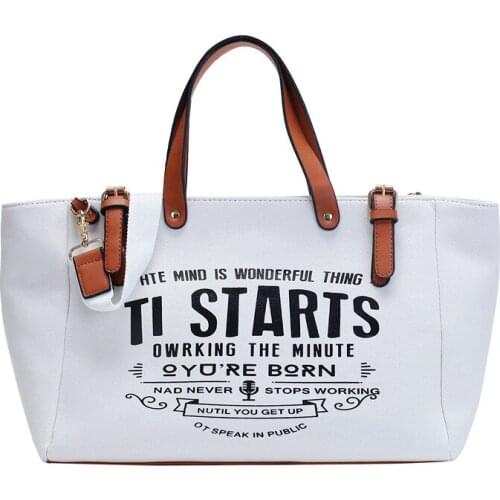 New Casual Canvas Shoulder Bags Large Capacity Shopping Bag Tote Package Crossbody Bags Simple Purses and Handbag For Women