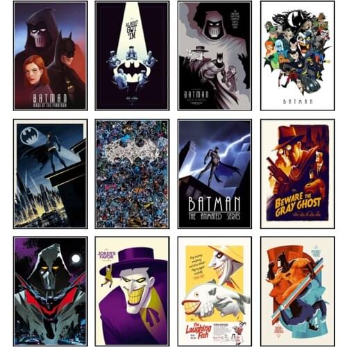 Marvel Superhero Anime Canvas Painting Hero Comic Book Collage Batman Poster Prints Art Wall Pictures Bedroom Home Decor Cudros