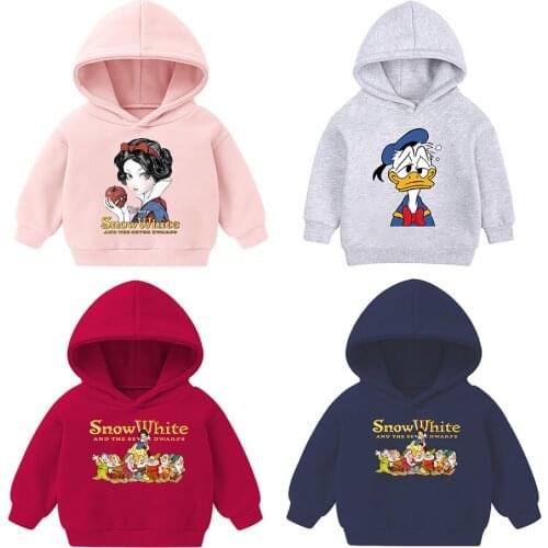 Baby Girls Boy Cartoon Minnie Mickey Hoodies Sweatshirt Clothes Kids Spring Autumn Hoodies Jacket Coat Child Tops Clothing 3-12y
