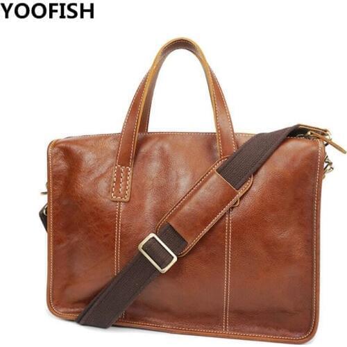 YOOFISH Men's Leather Bags