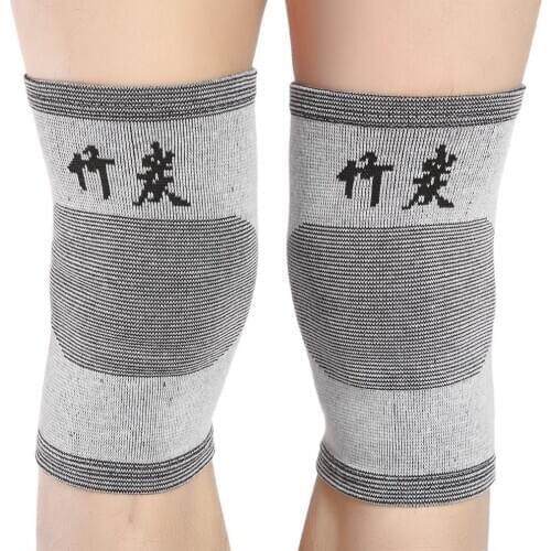 1pair Knee Warm Support Brace Leg Arthritis Injury Gym Sleeve Elasticated Bandage Knee Pad Charcoal Knitted White Belt Gray