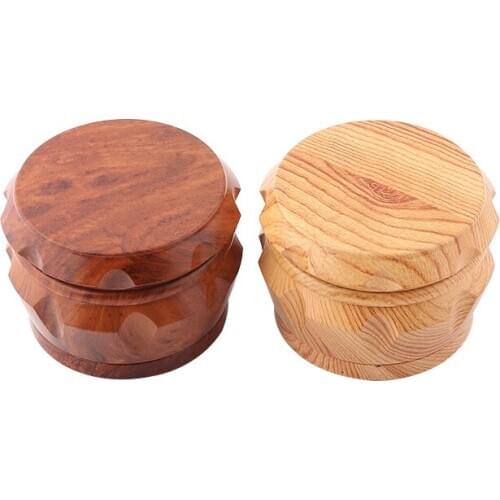 1PC Wood Herbal Herb Tobacco 4 Layers Spice Grinder Smoke Grinders Tobacco Cigarette Grinders Pipe Smoking Accessories