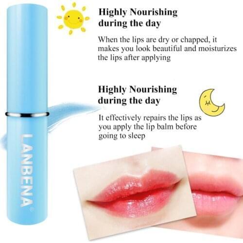 1PC Moisture Lip Balm Long-Lasting Smooth Lip Balm Lip Gloss Hyaluronic Acid Lipstick Anti Aging Relieve Dryness Protect Lips