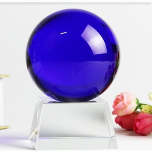 10 CM Large 2020 home -guarding exorcising efficacious Talisman House Protection Money Drawing FENG SHUI blue Crystal ball