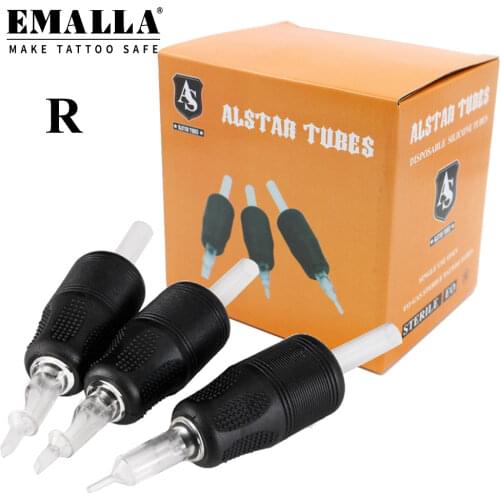 20PCS/PACK 25MM Disposable Tattoo Grips 3/5/7/9/11/13/15/18R Grip With Tattoo Needles With Silicone Tube Tip Grip Free Shipping