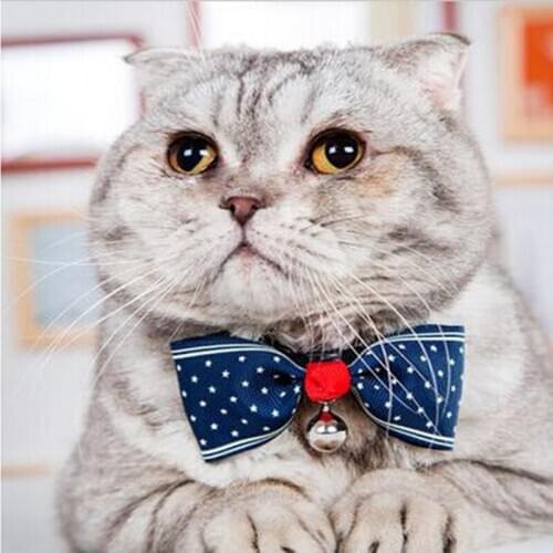 20pcs/Lot Pet Bow Tie With Bell Puppy Collar Cute Styles Dog Bow Tie Adjustable Dog Tie Collar Pet Accessories