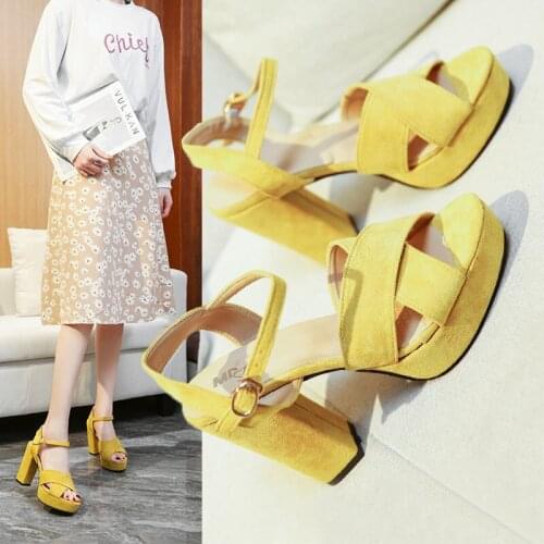 2021 Brand Elegant Sandals Women High Heels Pumps Super High Heel 13cm Womens Banquet Sandals Waterproof Platform Toe Sandals