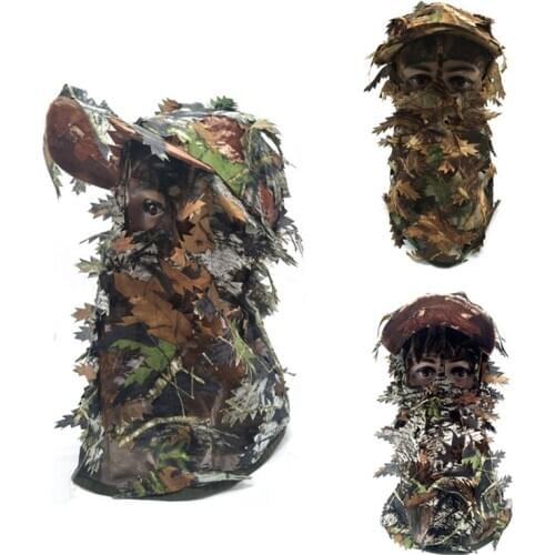 3D Stereo Camouflage Facial Mask Sheet Hunting Mask Hat Balaclava Full Forest CS Facial Mask