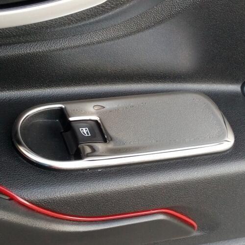 4pcs Stainless steel Interior Door Armrest Window Switch Buttons Cover trim for Lada Xray