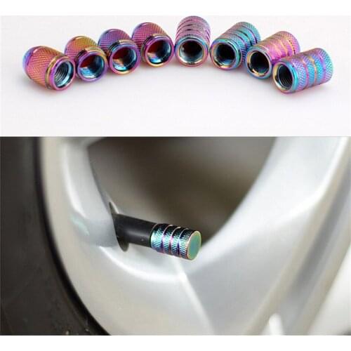 4 pcs/set Car Wheel Tire Valve Caps Aluminum Tyre Valve Stem Air Dust Caps for Audi BMW VW Benz Ford Fiat Jeep Auto Accessories