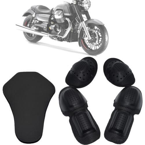 5Pcs Detachable Anti-Puncture Motorcycle Protection Suit Universal Anti-Fall Pads Riding Shoulder Elbow + Knee Back Protectors