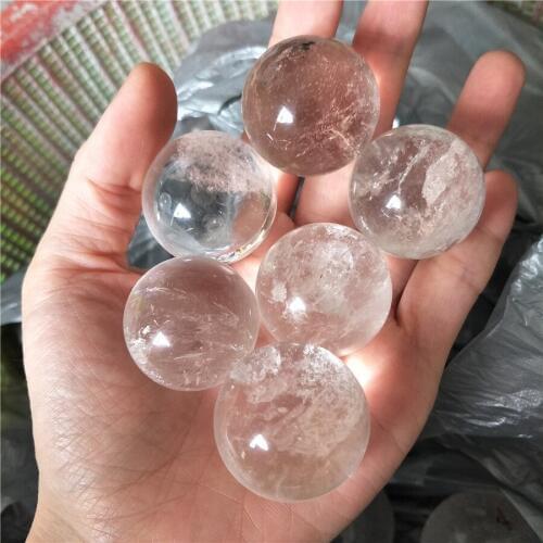 6 pieces clear quartz crystal ball crystal spheres 1.8-2.8cm quartz ball