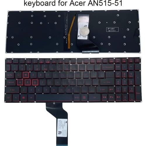 AN515 US backlit keyboard for Acer Nitro 5 AN515-51 AN515-53 52 AN515-31 AN515-42 English laptop keyboards red keys IV5T-A50B
