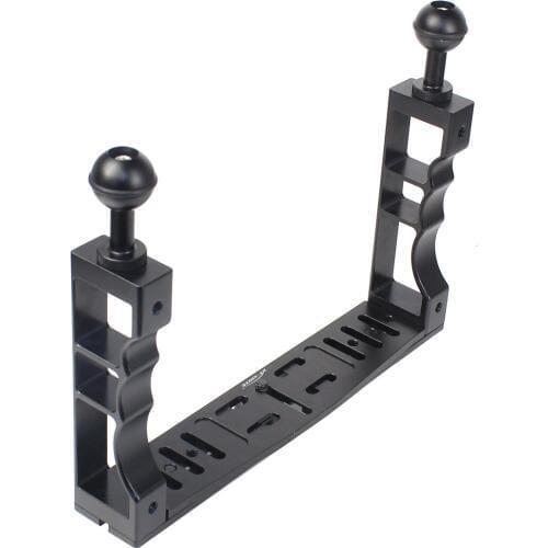 BGNing CNC Waterproof Shell Tray Housing Arm/ Tripod Mount Adapter for Gopro Action Camera Holder Double Grip Updated