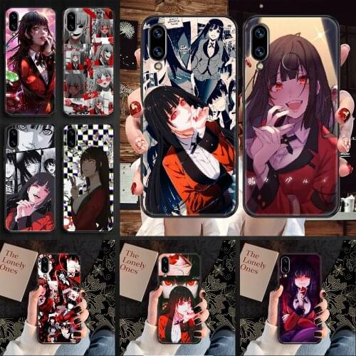 Anime Kakegurui Jabami Yumeko Phone case For Huawei Honor 6 7 8 9 10 10i 20 A C X Lite Pro Play black trend hoesjes silicone