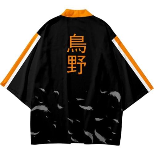Hot Cartoon Haikyuu Cosplay Costume Karasuno High School Volleyball Club Hinata Shyouyou Kimono Japanese Anime Harajuku