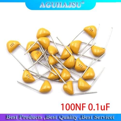 100Pcs monolithic capacitor 100NF 0.1uF 104 50V 10% Pitch 5.08MM ceramic capacitor 0805